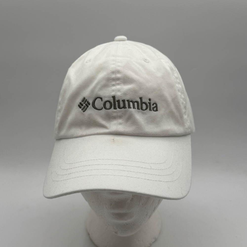 Columbia‎ White Embroidered Logo Baseball Cap Dad Hat Adjustable O/S XU0896
